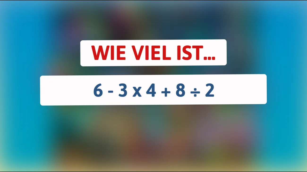 Dieses Rätsel enthüllt, ob du zu den 1% der Genies gehörst: kannst du die richtige Antwort finden?"