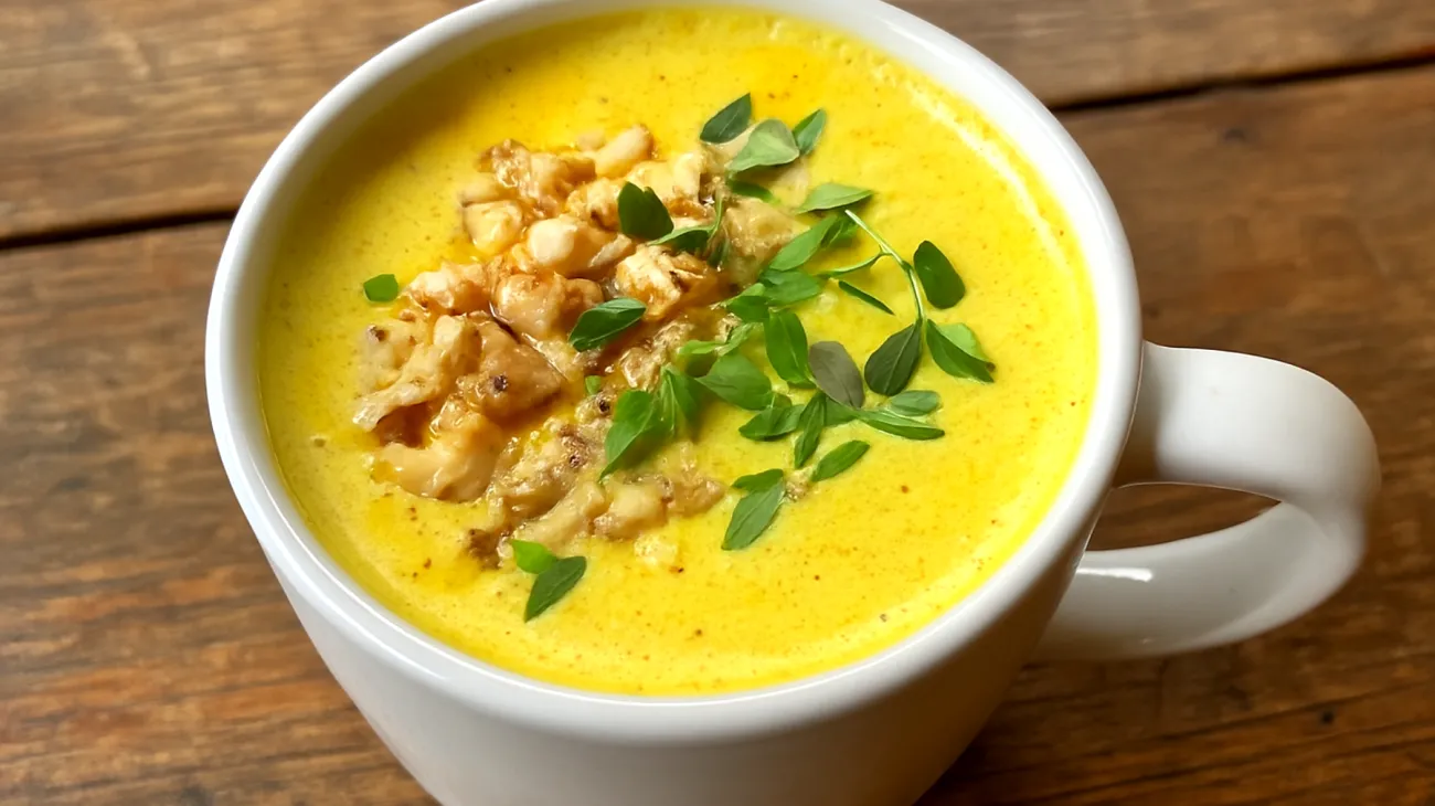 Goldene Milch mit Brahmi und Walnüssen"