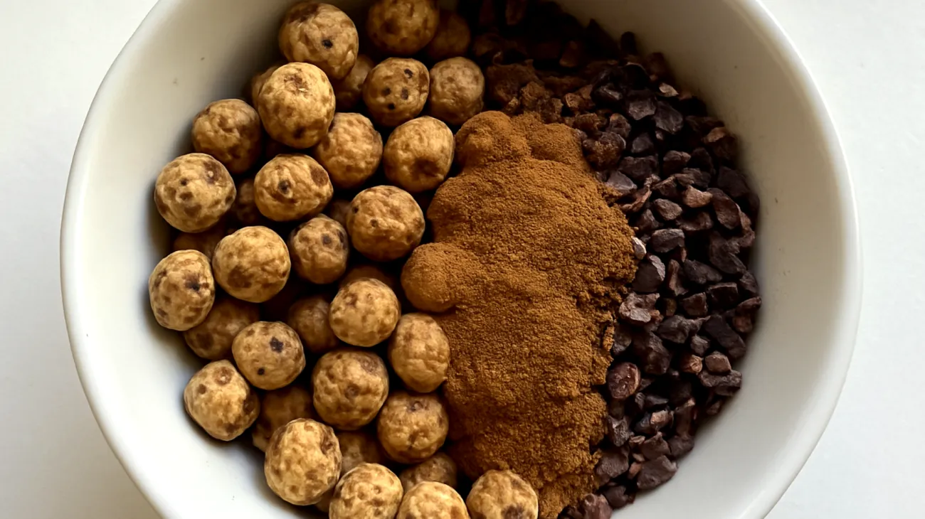 Tigernüsse (Erdmandeln) mit Zimt und Kakao-Nibs"